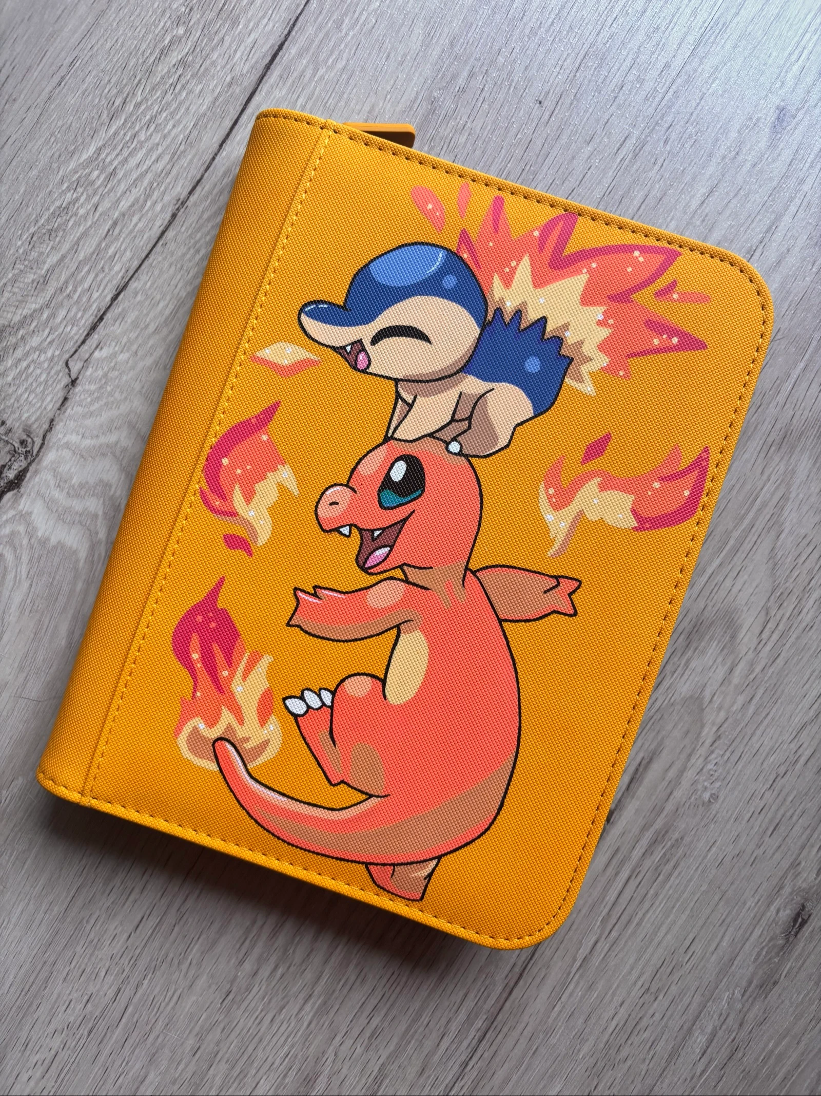 Charmander & Cyndaquil 4 Pocket Custom Binder for Pokemon TCG